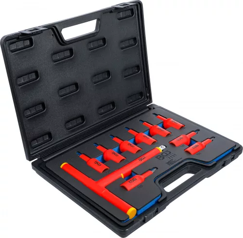 BGS technic VDE-behajtófej készlet | 12,5 mm (1/2") | T-profil (Torx) T20 - T55 | 10 darabos (BGS 7131)
