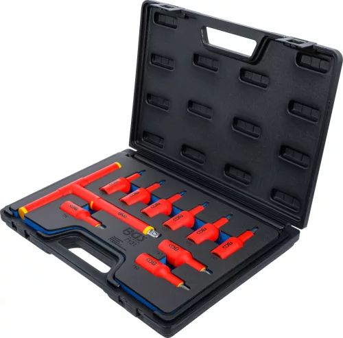 BGS technic VDE-behajtófej készlet | 12,5 mm (1/2") | T-profil (Torx) T20 - T55 | 10 darabos (BGS 7131)