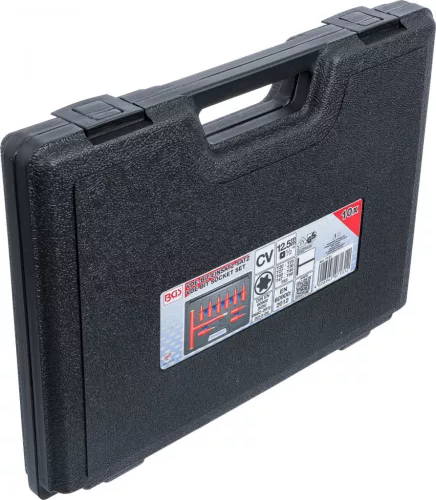 BGS technic VDE-behajtófej készlet | 12,5 mm (1/2") | T-profil (Torx) T20 - T55 | 10 darabos (BGS 7131)