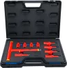 BGS technic VDE-behajtófej készlet | 10 mm (3/8") / 12,5 mm (1/2") | belső hat szögletű hajtás 4 - 10 mm | 10 darabos (BGS 7132)