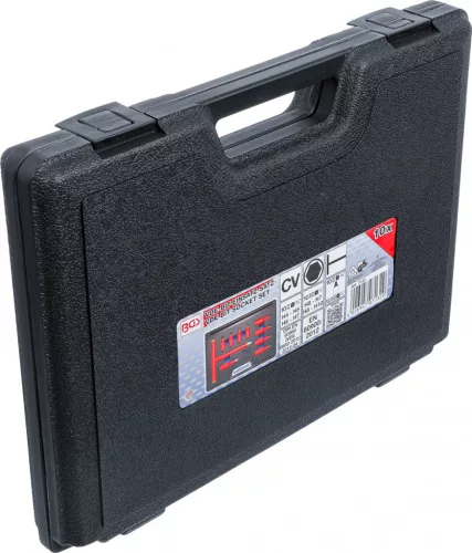 BGS technic VDE-behajtófej készlet | 10 mm (3/8") / 12,5 mm (1/2") | belső hat szögletű hajtás 4 - 10 mm | 10 darabos (BGS 7132)