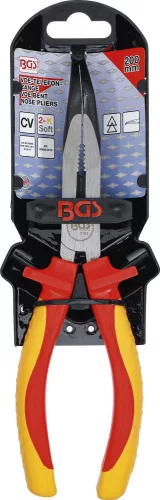 BGS technic VDE hosszú orrú fogó, 200mm, szögletes (BGS 7153)