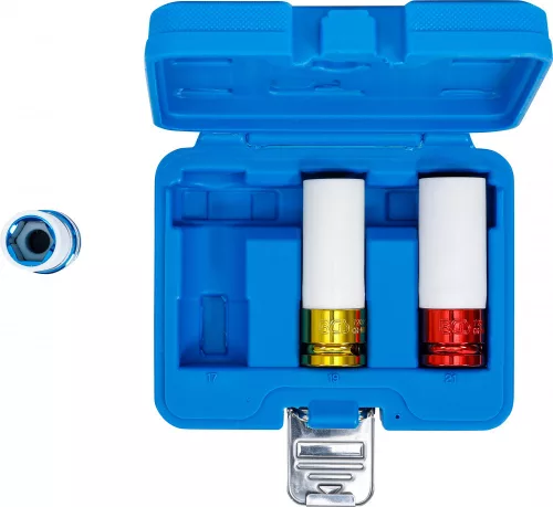 BGS technic 3 részes levegős dugókulcs készlet műanyag borítással 1/2", 17-19-21mm (BGS 7200)