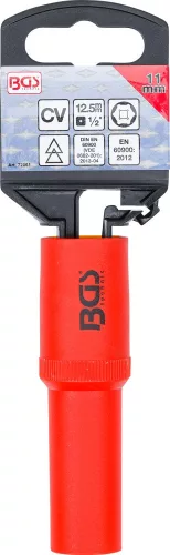 BGS technic VDE dugókulcs hatszögletű, 1/2", 11 mm (72061)
