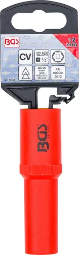 BGS technic VDE dugókulcs hatszögletű, 1/2", 12 mm (72062)