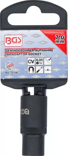 BGS technic Menetfúró-befogó dugókulcsbetéthez | 10 mm (3/8") | 7,0 mm (72106)