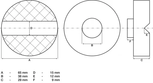 BGS technic Gumipogácsa | kocsiemelőhöz | 65 x 38 mm (72108)