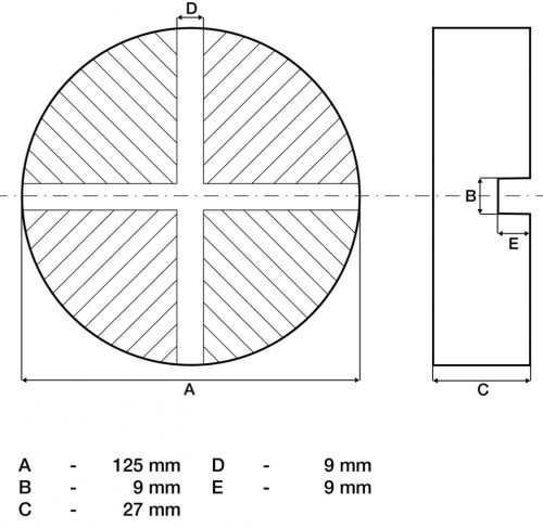 BGS technic Gumipogácsa | kocsiemelőhöz | 125 x 27 mm (72111)