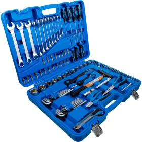   BGS technic Szerelő szervíz szerszámkoffer 1/4” és 1/2” racsnival, 4–32 mm dugókulcsokkal, 95 részes (BGS 7276)