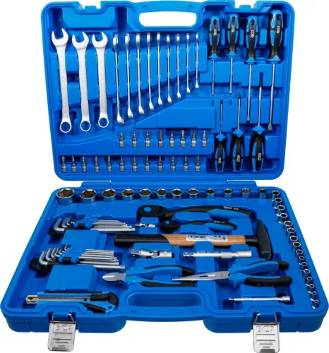 BGS technic Szerelő szervíz szerszámkoffer 1/4” és 1/2” racsnival, 4–32 mm dugókulcsokkal, 95 részes (BGS 7276)