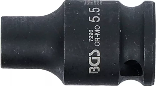 BGS technic Levegős dugókulcs hatszögletű | 6,3 mm (1/4") | 5,5 mm (7296)
