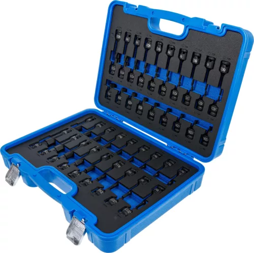 BGS technic Gépi pneumatikus bit dugókulcs készlet 1/2”, HEX–Torx–XZN profilokkal, 42–78 mm, 56 részes (BGS 7298)