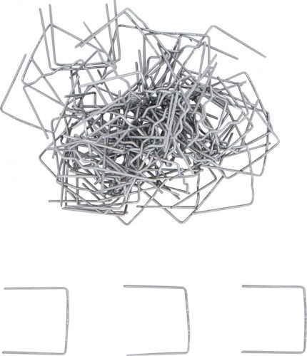 BGS technic Javítókapocs készlet műanyag hegesztéshez, lapos, 0,6 mm, 100 darabos (73350)