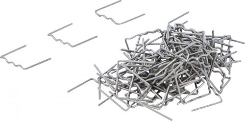 BGS technic Javítókapocs készlet műanyag hegesztéshez, lapos, 0,8 mm, 100 darabos (73351)