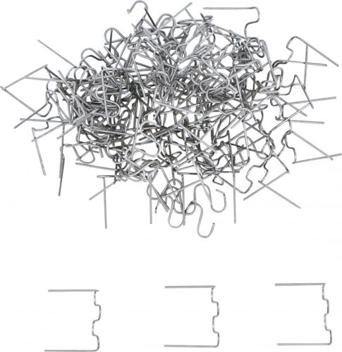 BGS technic Javítókapocs készlet műanyag hegesztéshez, Hullámalak, 0,6 mm, 100 darabos (73352)