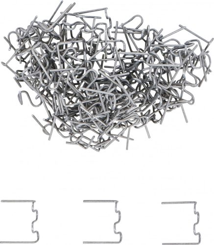 BGS technic Javítókapocs készlet műanyag hegesztéshez, Hullámalak, 0,8 mm, 100 darabos (73353)