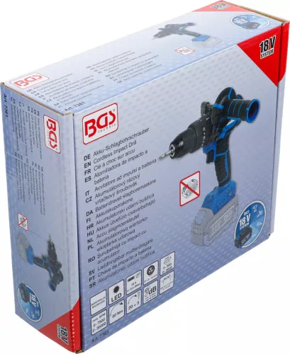BGS technic Akkus ütvefúró-csavarbehajtó | kefefree | 80 Nm | 18 V | akkumulátor nélkül (7361)