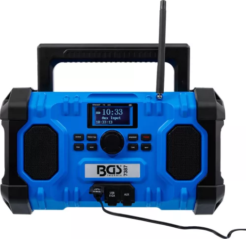 BGS technic Akkumulátoros DAB rádió | hibrid | 18 V és 230 V | akkumulátor nélkül (7387)