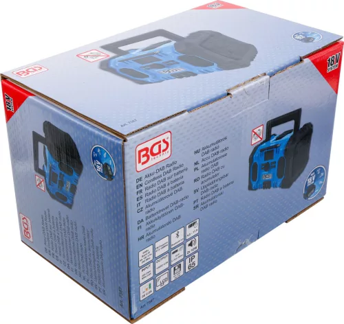 BGS technic Akkumulátoros DAB rádió | hibrid | 18 V és 230 V | akkumulátor nélkül (7387)