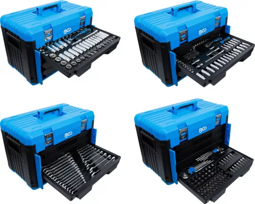 BGS technic Szerszámkészlet, 1/4"/3/8"/1/2", metrikus és coll méretek, 300 darabos (74000)
