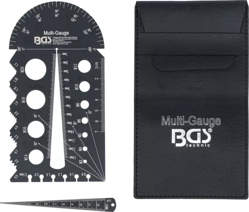 BGS technic Csavar- és menetsablon | metrikus | M3 - M20, 0,5 - 13,00 mm (74247)