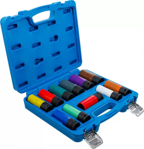 BGS technic Légkulcsfej készlet, 1/2", 15 - 27 mm méretű és speciális kerékcsavarokhoz, 11 darabos (74254)