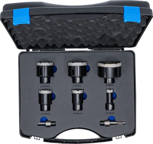 BGS technic Gyémánt koronafúró készlet, 20 - 68 mm, 8 darabos (74275)