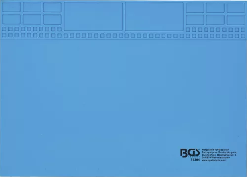 BGS technic Szilikon munkaszőnyeg | mágneses | 350 x 245 x 3 mm (74304)