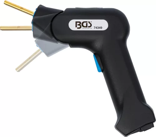 BGS technic Műanyagjavító tűzőgép lökhárító- és burkolatjavításhoz, akkus, 200 javítókapoccsal (BGS 74349)