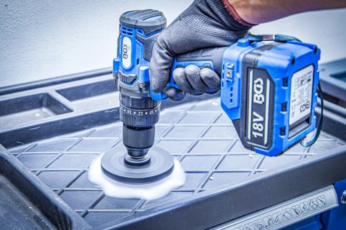 BGS technic Csiszoló-, simítókorong és kefefeltét-készlet | fúrógépekhez | 16 darabos (74367)