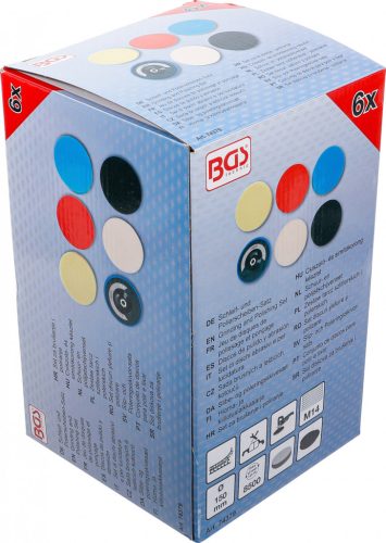 BGS technic Polírozószivacs-készlet | Ø 150 mm | 6 darabos (BGS 74379)