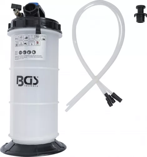 BGS technic Vákuumos olajleszívó pumpa | pneumatikus | 6 l (74396)