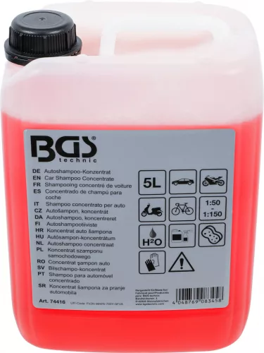 BGS technic Autósampon-koncentrátum | piros | 5 l (74416)