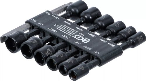 BGS technic Dugókulcskészlet, hatszögletű | Külső hatszögletű 6,3 mm (1/4") | Fúrógépek | 1/4 - 1/2", 6 - 13 mm | 14 darabos (74423)