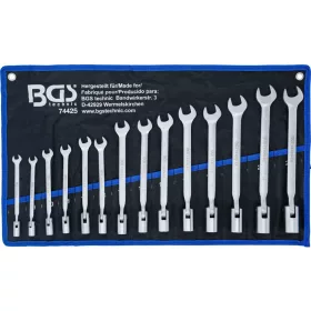   BGS technic Csillag-villáskulcs készlet csuklós, 180°-ban hajlítható csillagfejjel, 8–22 mm, 14 részes (BGS 74425)