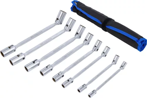 BGS technic Csillagkulcs készlet csuklós fejekkel, 8–24 mm, 8 részes, 180°-ban hajlítható, tartótokban (BGS 74426)