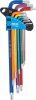 BGS technic Derékszögű kulcs készlet | több színű | extra hosszú | T-profil (Torx) gömbfejes T10 - T50 | 9 darabos (74468)