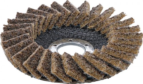 BGS technic Legyező alakú csiszolótárcsa | Flíz | Ø 115 mm | 80-as szemcsefinomság (BGS 74471)
