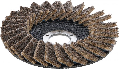BGS technic Legyező alakú csiszolótárcsa | Flíz | Ø 125 mm | 80-as szemcsefinomság (BGS 74472)