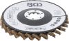 BGS technic Legyező alakú csiszolótárcsa | Flíz | Ø 125 mm | 80-as szemcsefinomság (BGS 74472)