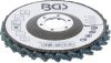 BGS technic Legyező alakú csiszolótárcsa | Flíz | Ø 115 mm | 240-as szemcsefinomság (BGS 74475)