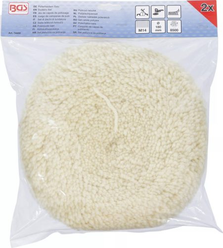 BGS technic Polírozó készlet | Ø 180 mm | 2 darabos (74480)