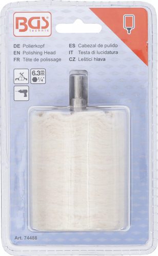 BGS technic Polírozófej | Hengerforma | Külső hatszögletű behajtófej 6,3 mm (1/4") (74488)