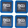 BGS technic Mágneses tálca készlet | szilikon | összecsukható | 115 x 115 x 50 mm | 4 darabos (74502)