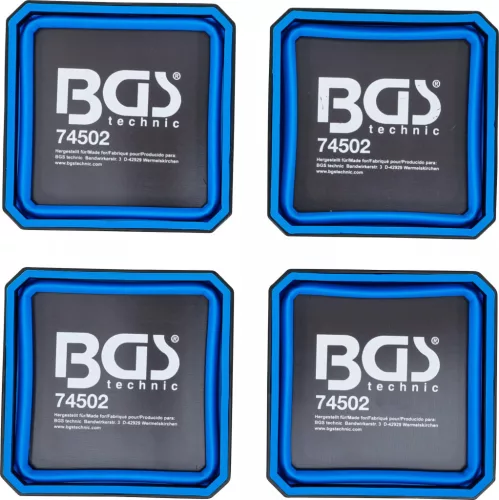 BGS technic Mágneses tálca készlet | szilikon | összecsukható | 115 x 115 x 50 mm | 4 darabos (74502)