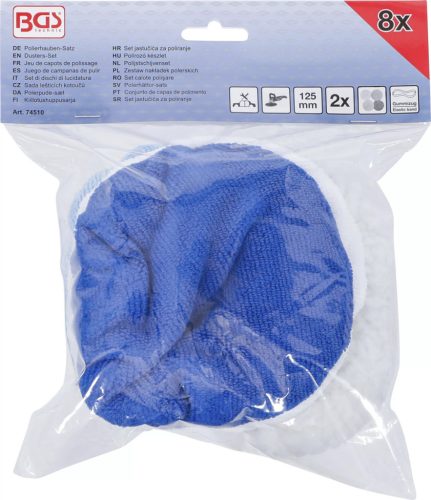 BGS technic Polírozó készlet | Ø 125 mm | 8 darabos (74510)