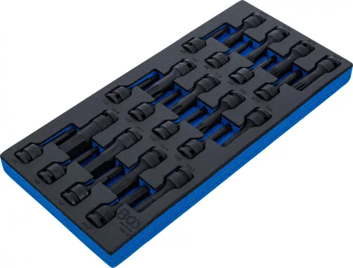 BGS technic Műhelykocsi-betét 1/3: Levegős dugókulcskészlet | 12,5 mm (1/2") | 24 darabos (BGS 74514)
