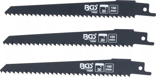 BGS technic Szablyafűrészlap-készlet | fához | BGS 7367 | 3 darabos (74530)