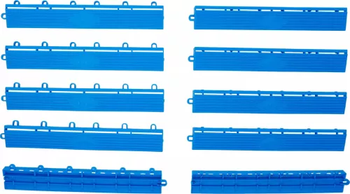 BGS technic Műanyag csempe szél elemkészlet | kattintás rendszer | 400 x 55 x 15 mm | 10 darabos (74547)