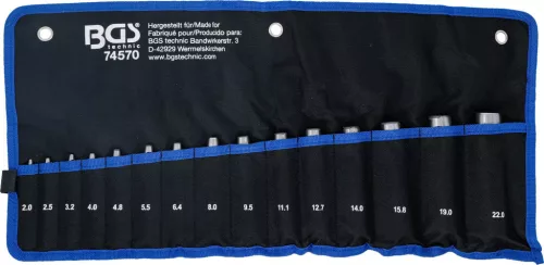 BGS technic Lyukasztó készlet | 2 - 22 mm | 15 darabos (74570)